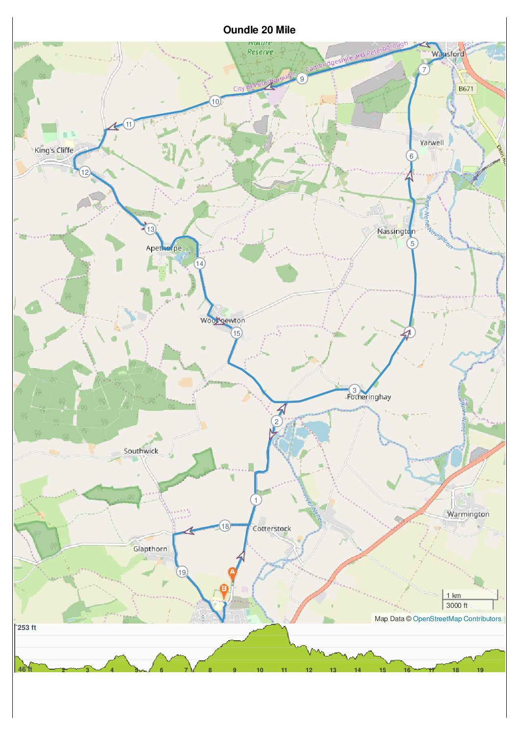 Notice of a running event:  The Oundle 20 Run on 5 March 2023 – some local road closures involved